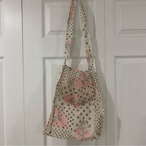 Free People Canvas One Strap Shoulder Reusable Tote Bag